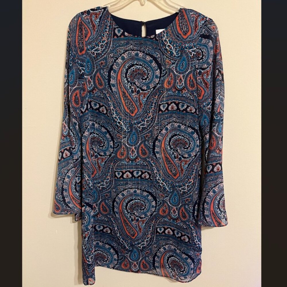 Highline Collective Paisley Print Long Sleeve Dress Women's Size 4